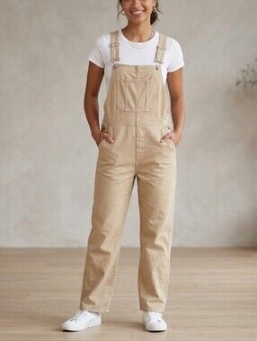 MNG Jumpsuit Cotton Straightleg Denim Overalls Medium Feminine Boho Cottage